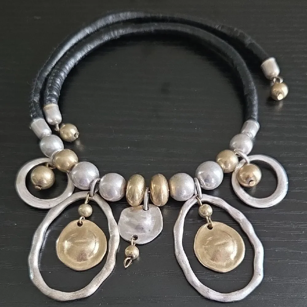 Elegant Silver and Gold Women's Necklace